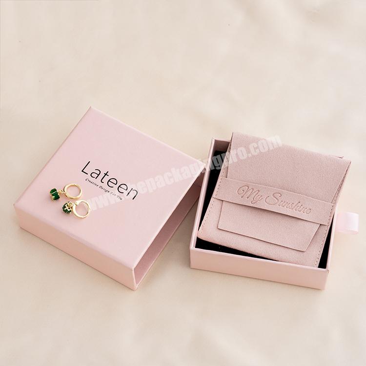 Wholesales Hot Welcome Pink Paper Gift Packing Box Drawer Sliding Cardboard Jewelry Packaging Box