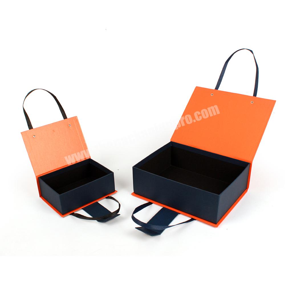 Yilucai  hot sale oem and odm custom logo printed orange clothing and shoes package paper gift box with handle