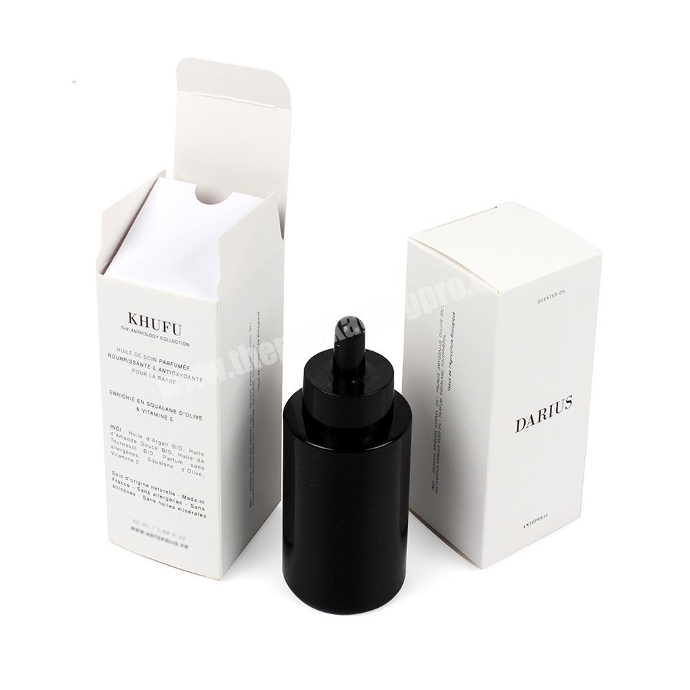 Yilucai Custom Small White Folding Cosmetic Skin Care Essential Oil Bottle Gift Packaging Box with Corrugated Insert