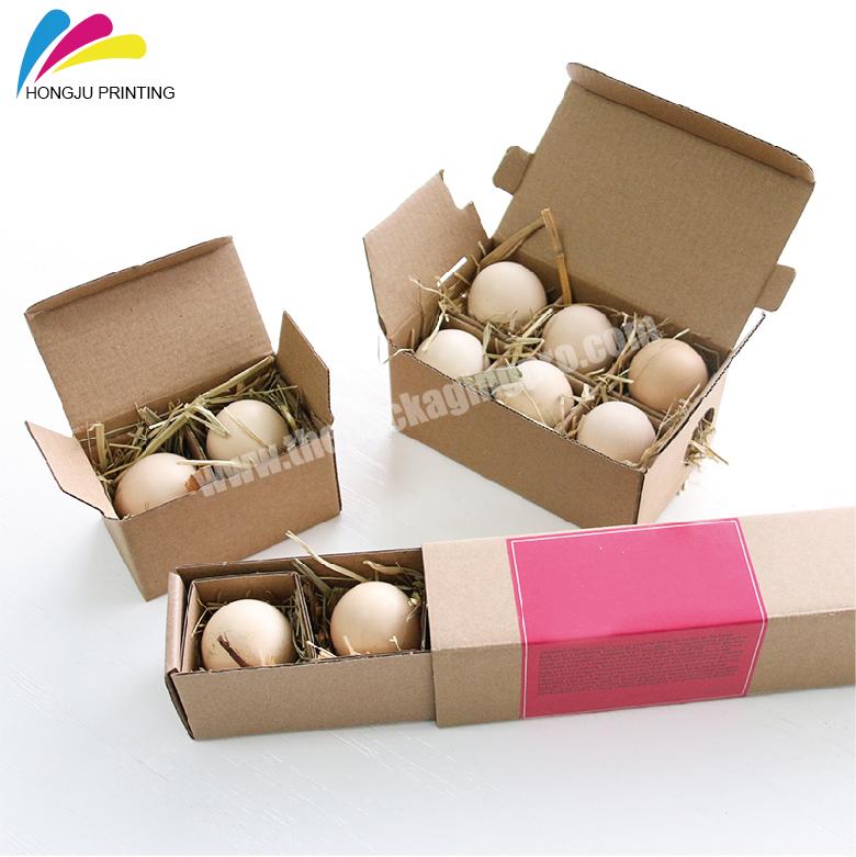 cheap factory made custom printed kraft paper egg packaging box
