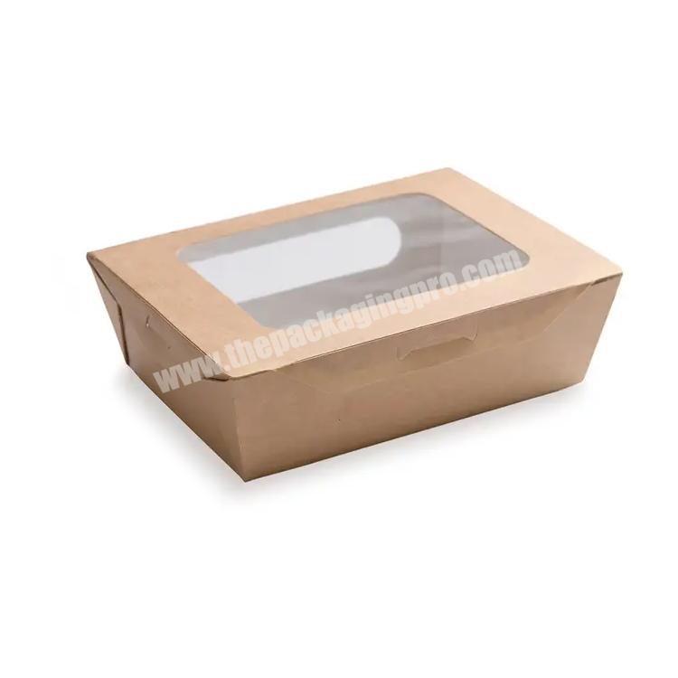 cosmetic folding recycled lunch kraft paper box with window