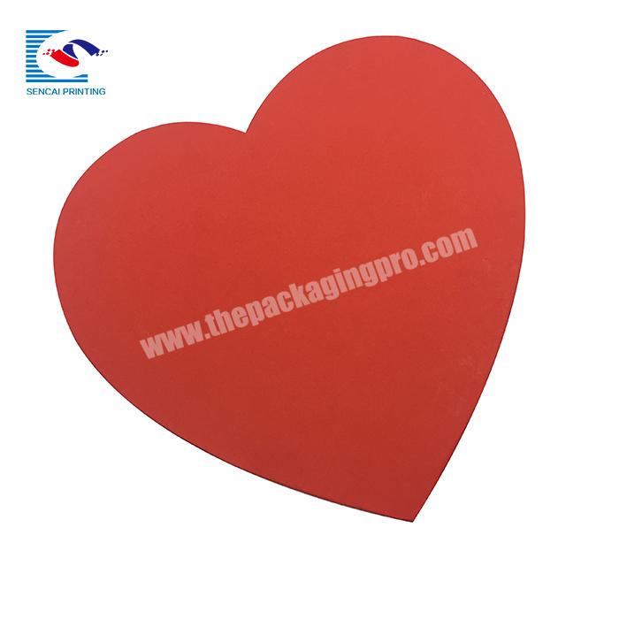 custom High Quality rigid cardboard red heart  shape gift box