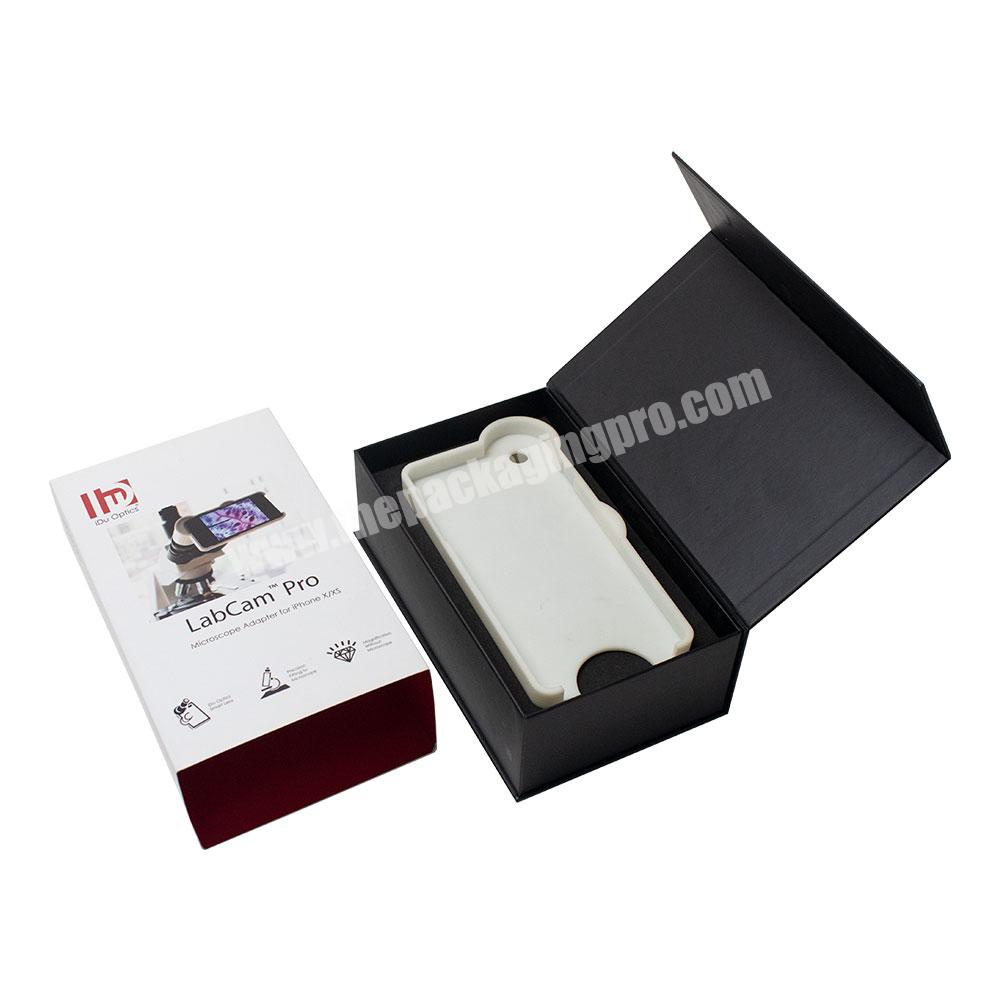 custom gift magnetic packaging Wholesale mobile phone holder paper box white clothing box