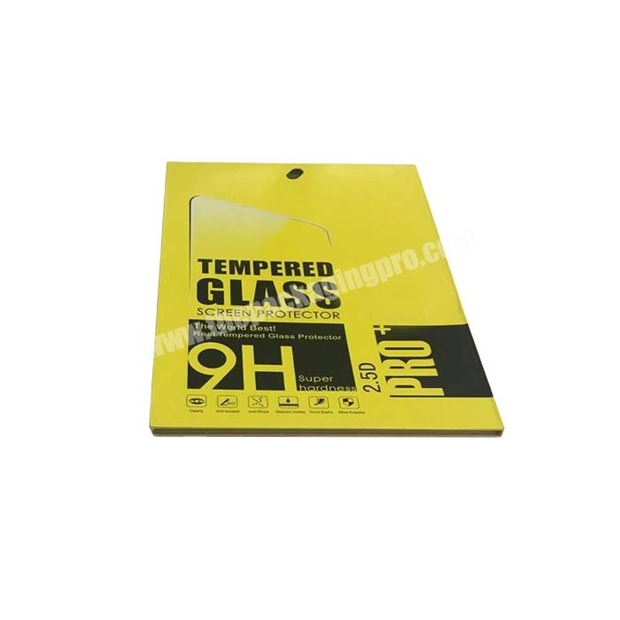 custom logo OEM tempered glass screen protector cardboard paper packaging