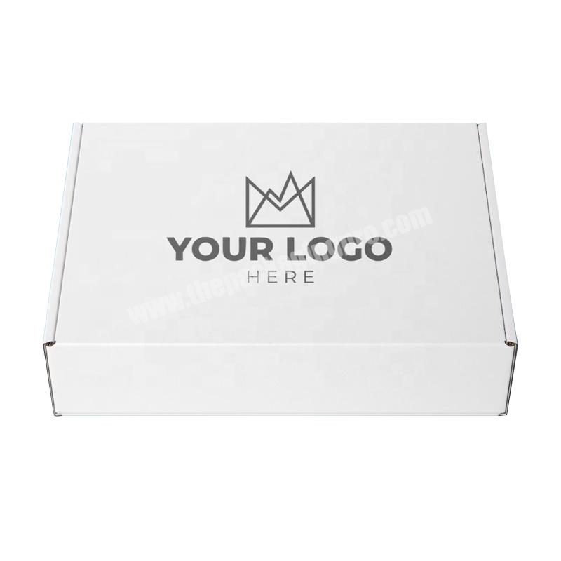 custom logo White Small luxury jewelry Cardboard Corrugated clothes Shipping Mailer shoe box packaging