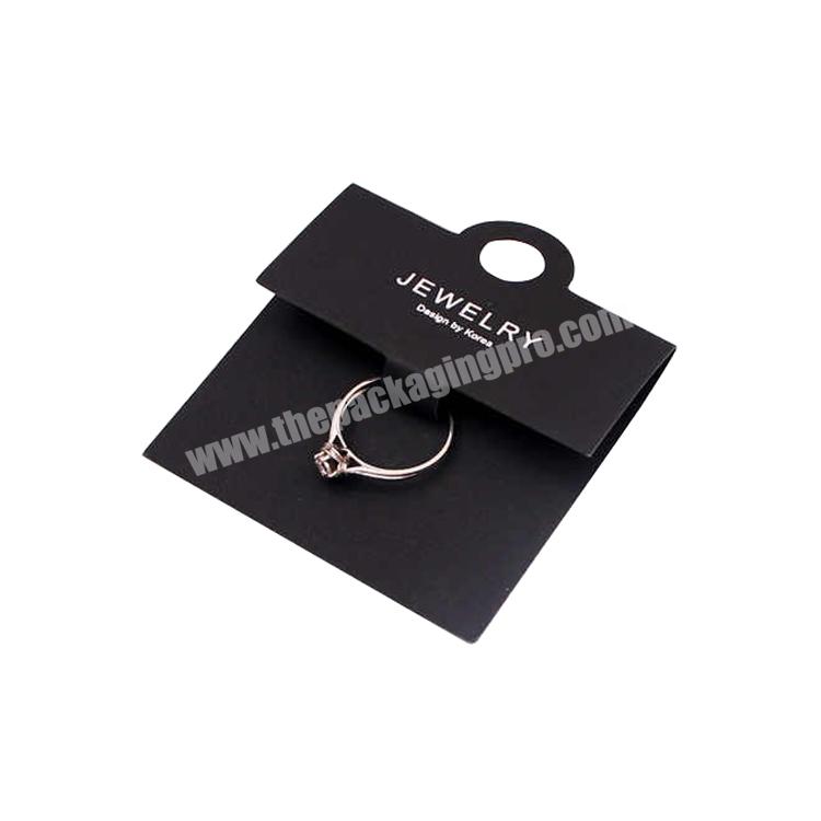 custom logo jewelry standing card hanging rings jewelry paper display card