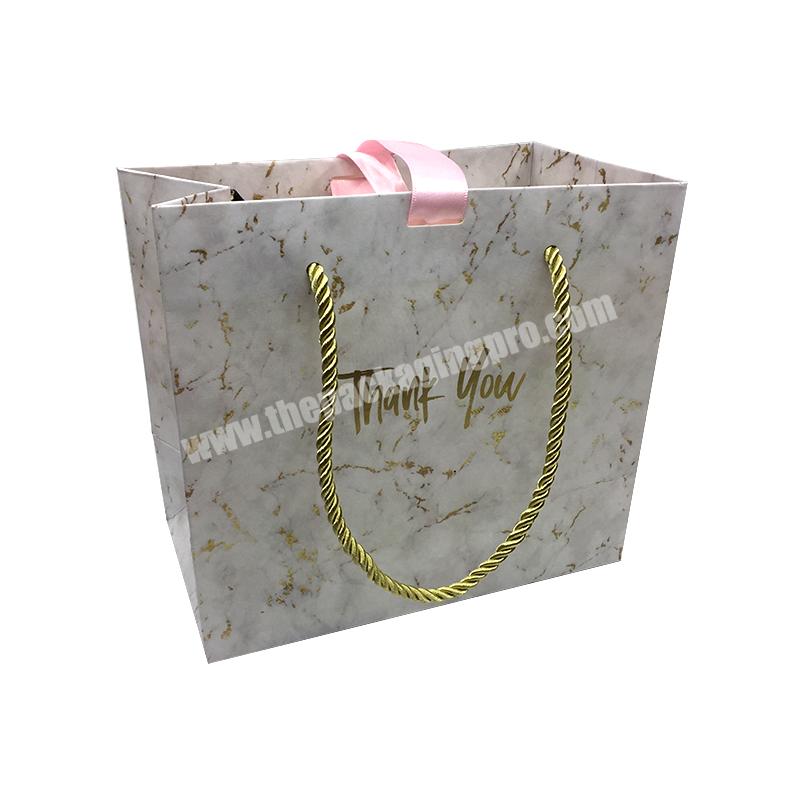 custom logo luxury white ivory card board art paper bag cardboard paper gift bag with handles