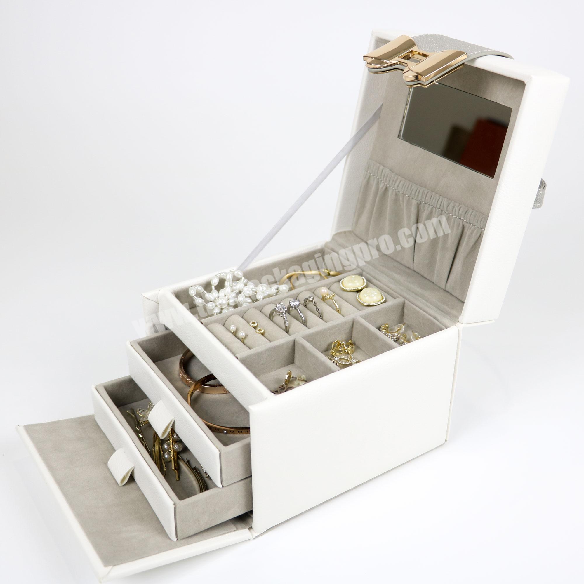 custom luxury jewelry packaging box multifunctional large jewelry travel box