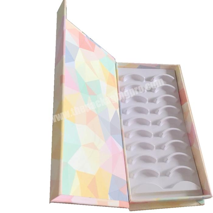 custom paper hot stamping logo magnetic eyelash packaging lash box