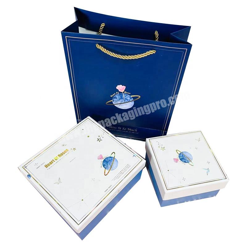 custom print logo luxury jewelry gift packaging boxes with lids and bag for birthdays wedding cosmetics