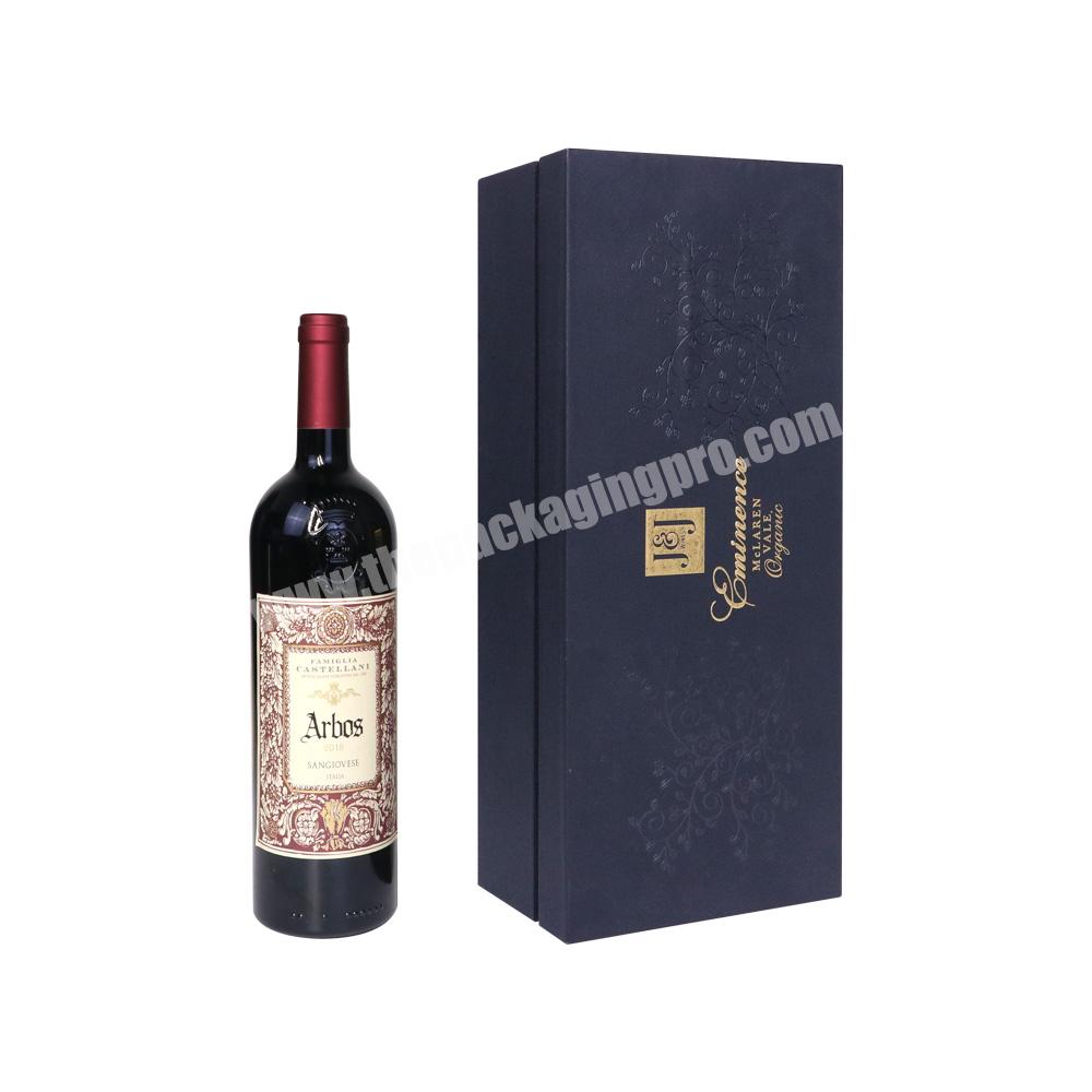 custom wholesale cardboard gift box wine bottle box packaging red wine gift box