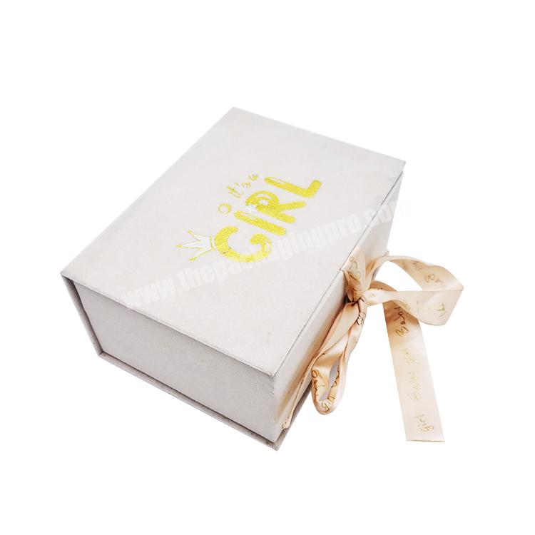 custom wholesale packaging with ribbon luxury gift box