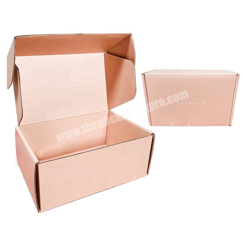 customized beige big cardboard cartons clothing mailing boxes for jewelry corrugated shipping mailer box manufacture