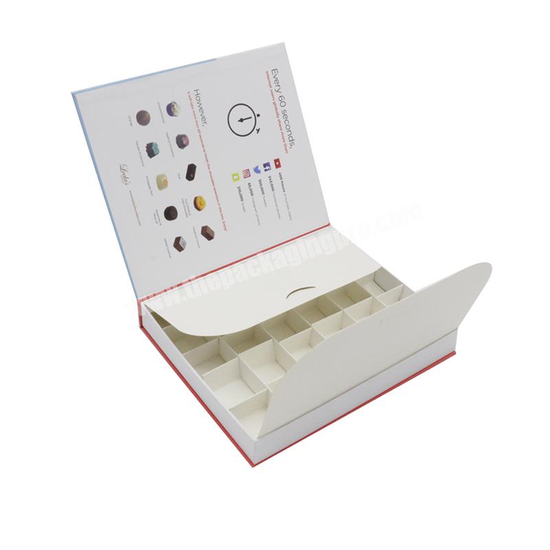 elegant luxury cardboard chocolate and chocolate tray custom cardboard magnetic packaging luxury gift paper boxes