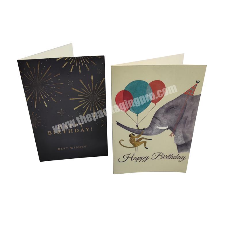 folded writable custom design greeting happy birthday craft card gift card
