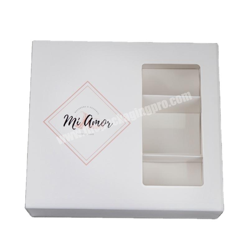 free sample customized logo food grade drawer  paper box for cookie with window