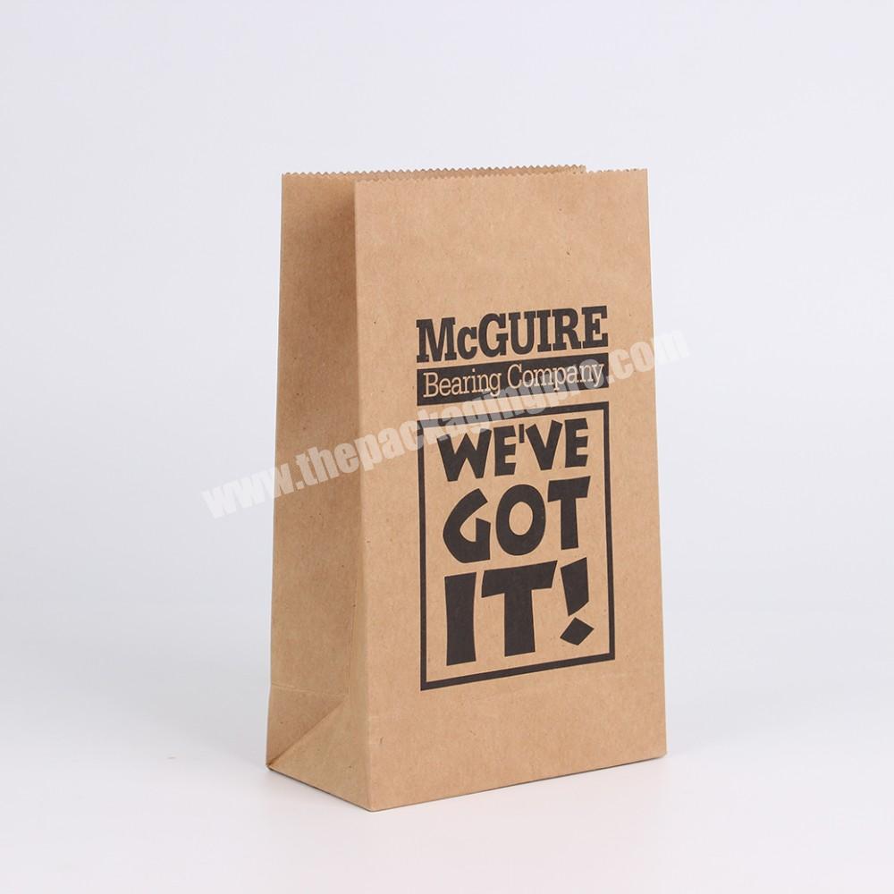 high quality custom printing lunch handmade take away fast food kraft paper bag
