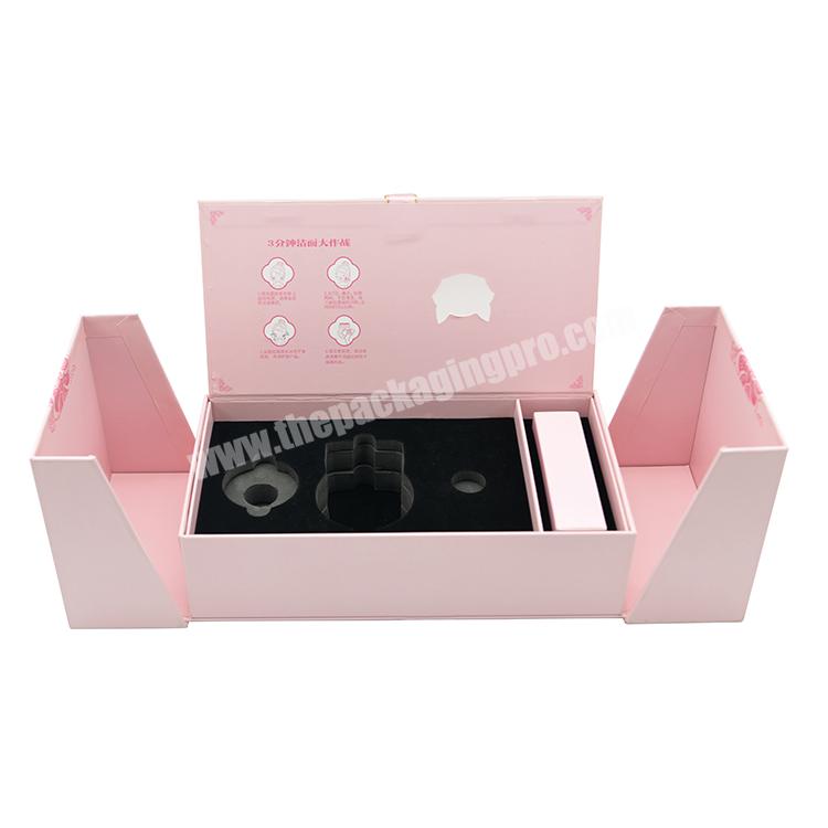 hot stamping paper custom high quantity custom free design two side open special magnet printing paper box
