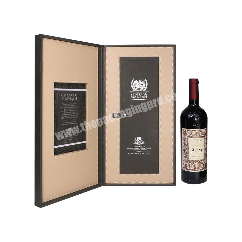 luxury hard paper wine gift packaging box whisky bottle packaging fancy wine box