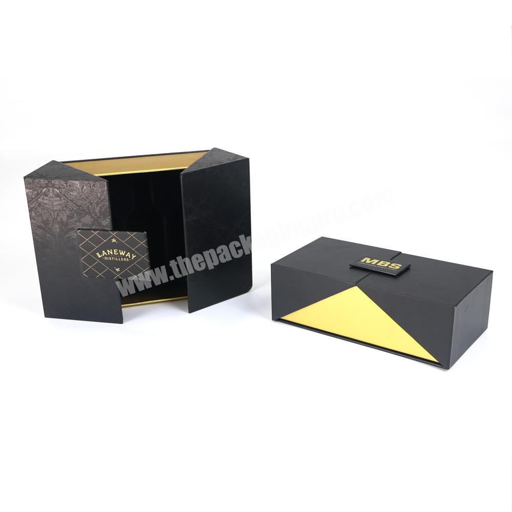 luxury packaging boxes with magnetic paper box black window design gift box