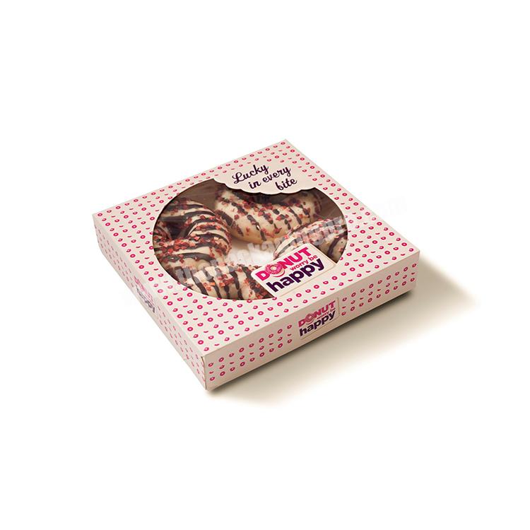 mochi pink packaging with window donuts box