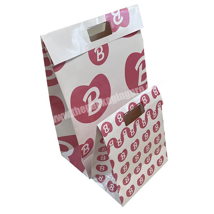 paper gift packing bag with die cut handle