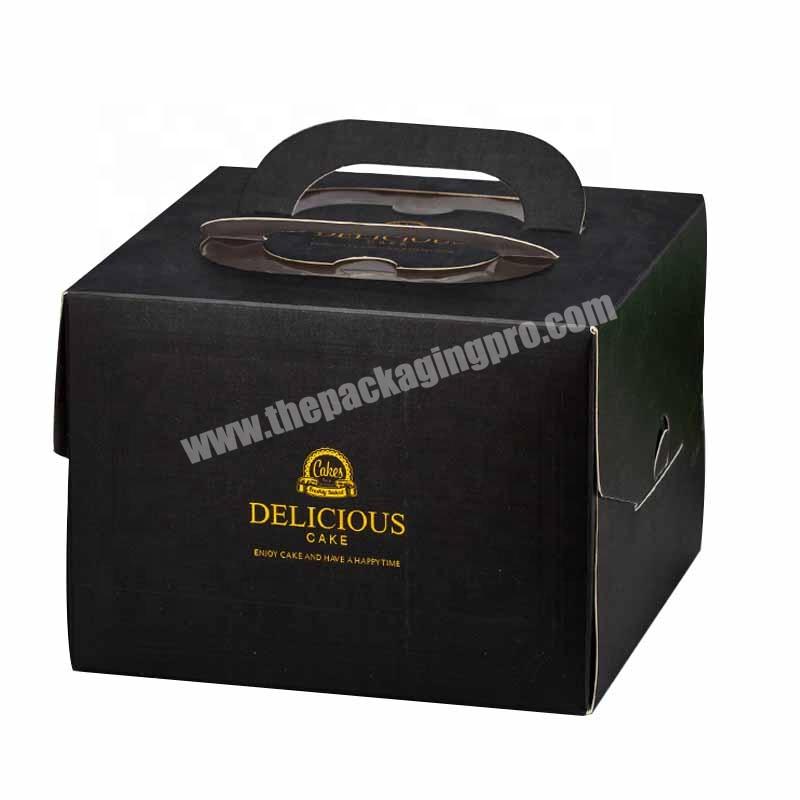 personalised mini single cupcake containers box with handle 12 24 smallcute black bakery mousse cake box packaging for pastry