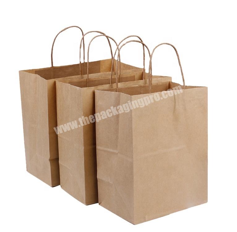 top-ranking product wholesale custom logo eco friendly brown fast  food take away  kraft paper bag