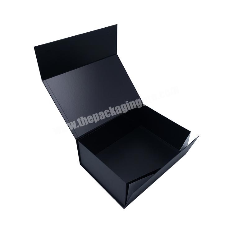 wholesale black gift with closure lid magnetic box packaging