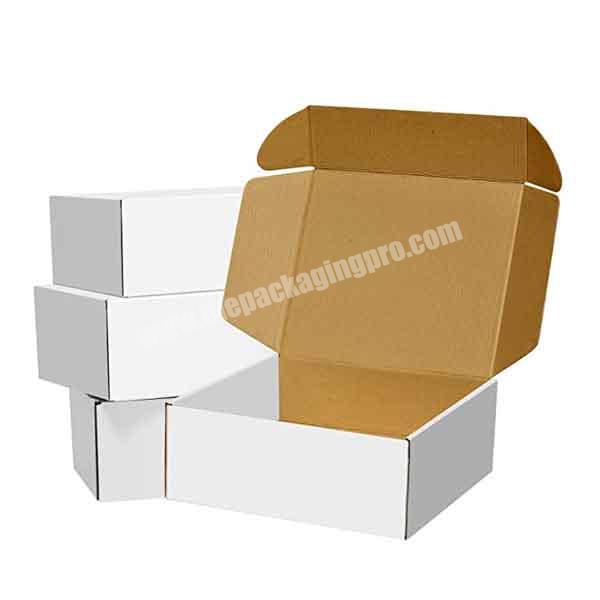 wholesale custom printed unique white corrugated mailer shipping paper box for cosmrtic