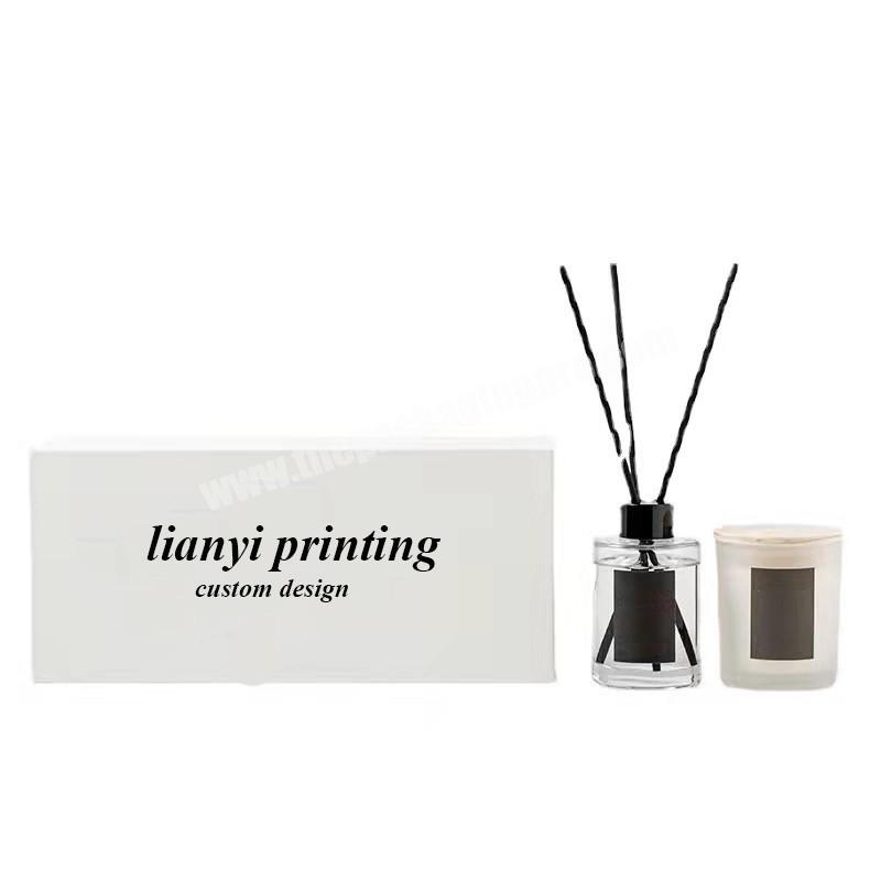 wholesale high-end scented candle luxury aromatherapy gift sets reed diffuser box packaging