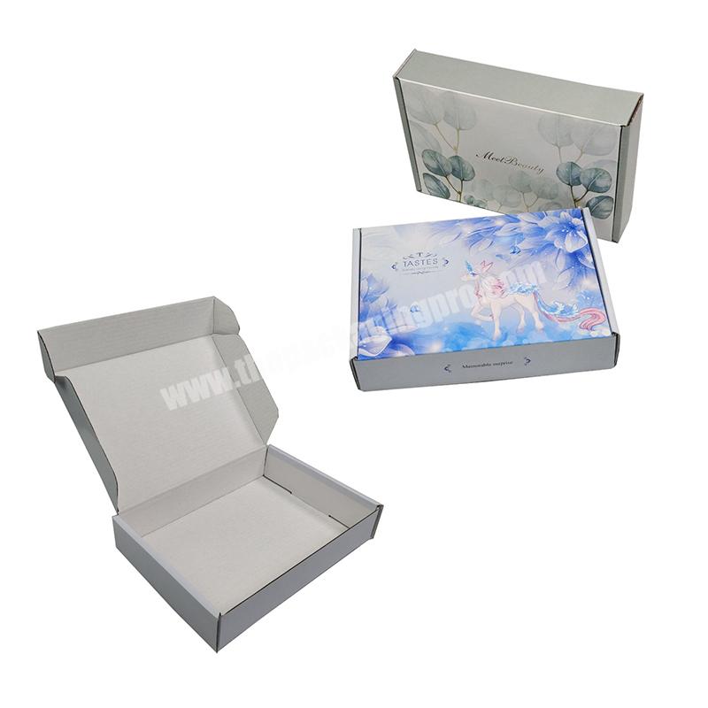 wholesale high quality OEM custom design printing size B flute White cardboard mailers custom corrugated mailer box packaging