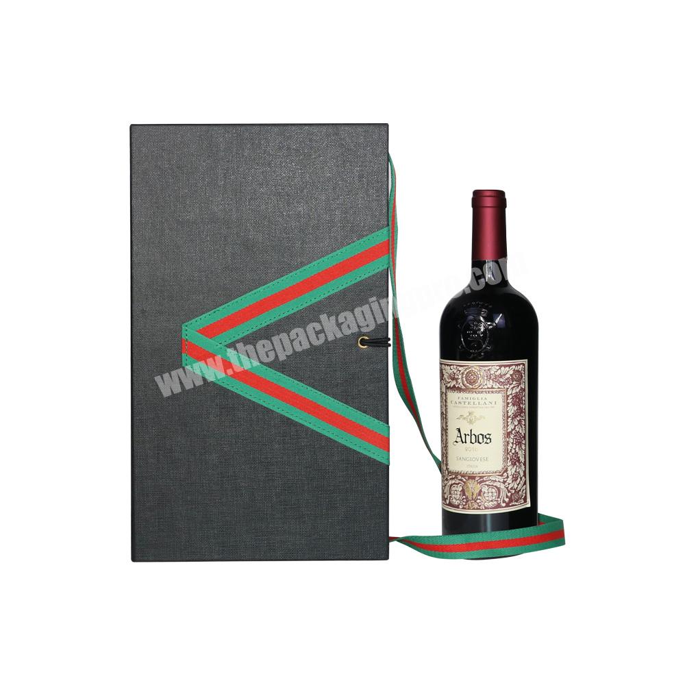 wholesale high quality wine gift box customize box wine sublimation folding wine box