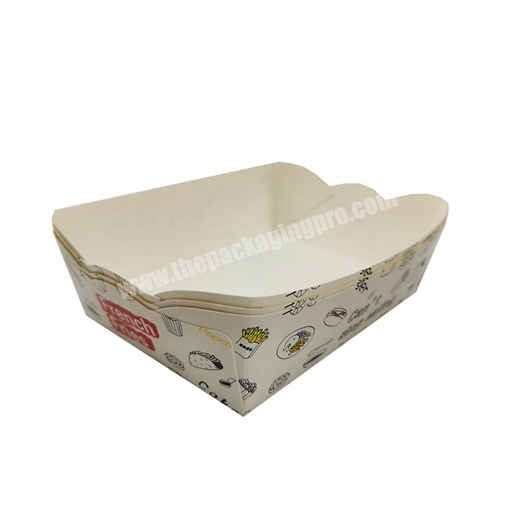 wholesale take away tray fast food square paper packaging tray