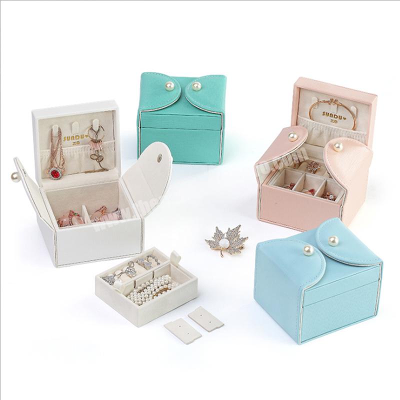 2020 Lovely Jewelry Organizer Display Case Boxes Portable Earring Necklace Ring Storage Bag