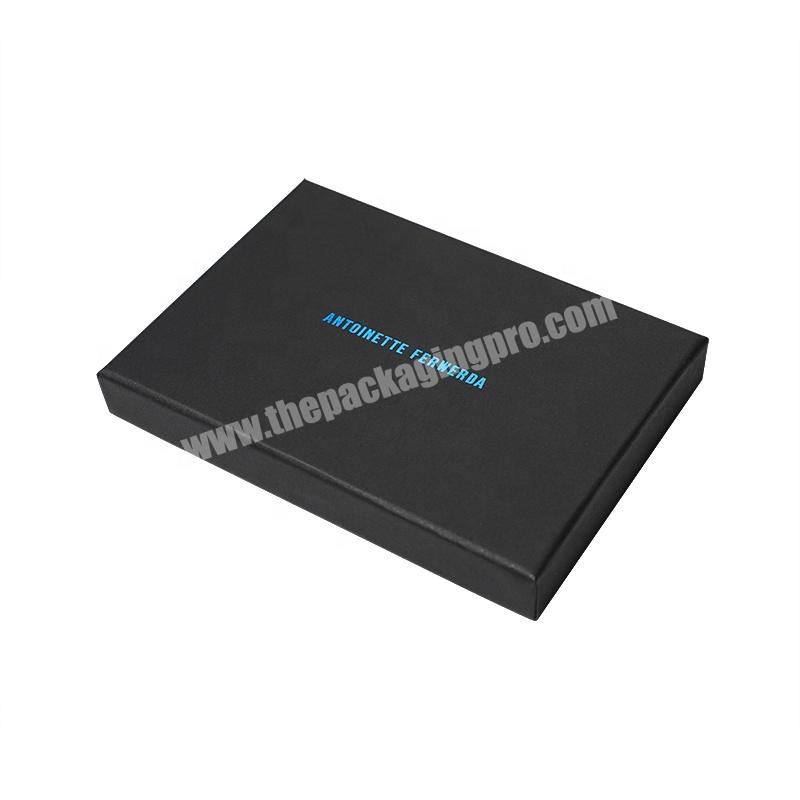 Beautiful Luxury Black Top Lid Jewel Box Packing Paper Box with Sponge insert