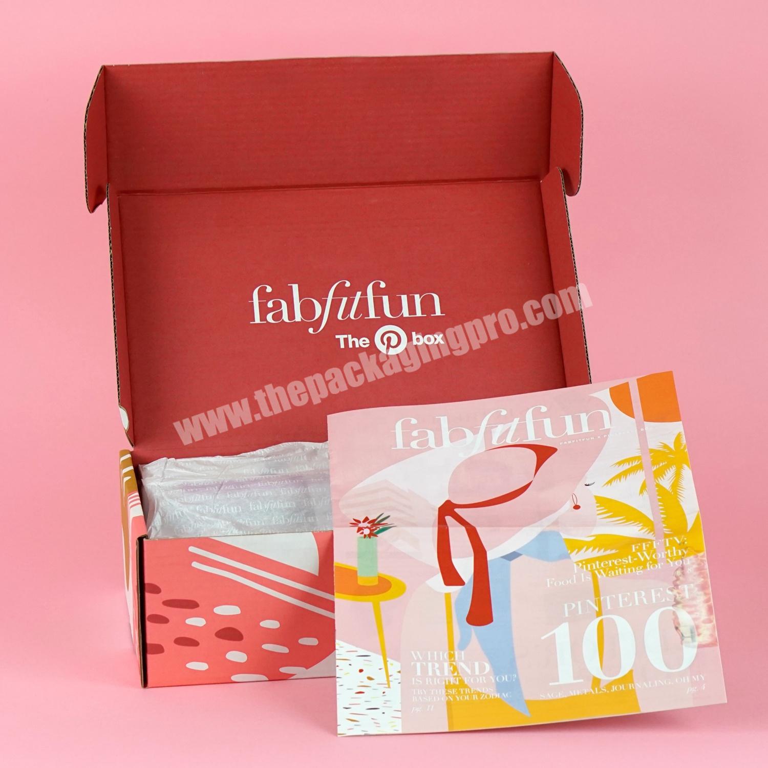 CMYK Packaging Full Color Printed Apparel Packing Customised Corrugated Mailing Box