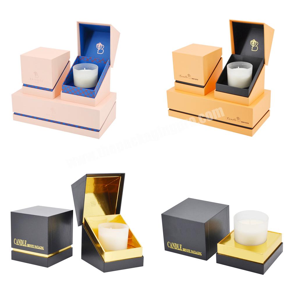 Candle jars boxes custom luxury design logo custom candle jar with lid and gift box packaging christmas candle packaging boxes