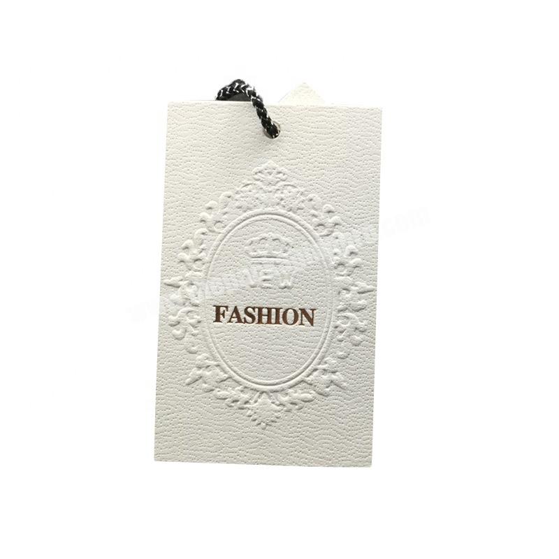 Suppliers Custom 3D Embossed Logo Plastic Hang Tag For Clothing