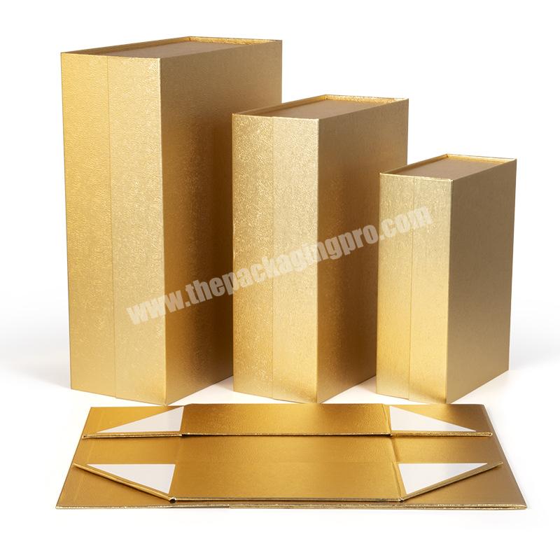 Cheap Wholesale Price Luxury Gold Magnetic Folding Shoes Storage Paper Gift Box