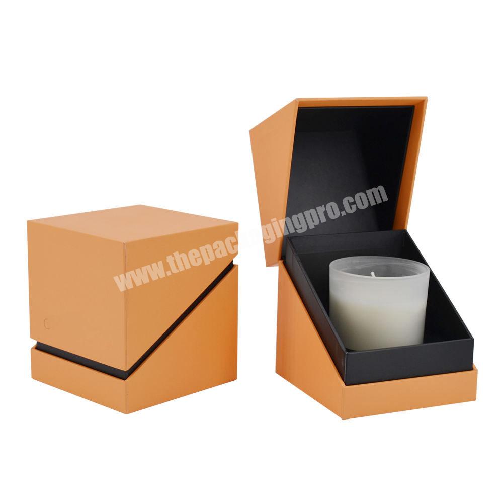 Christmas gift mug packaging flip design aromatherapy candle packaging boxes luxury candle box packaging logo custom candle box
