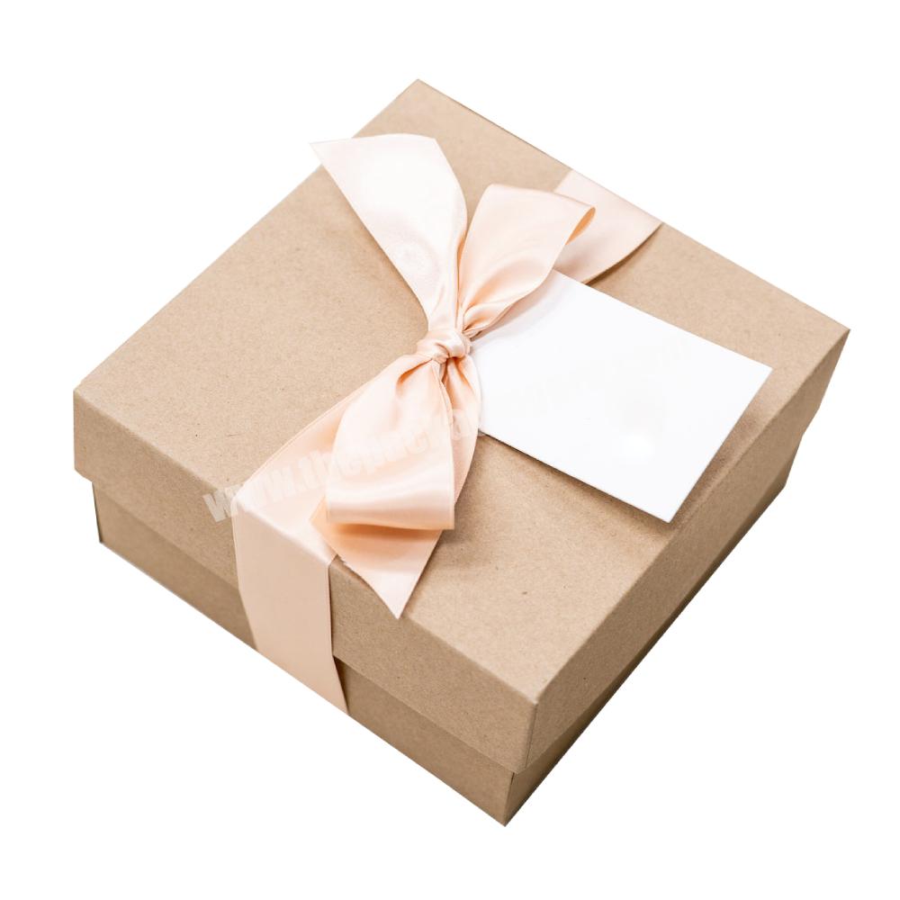 Color Ribbon For Decorating Gift Boxes Packaging Custom Recycle Paper Shipping Gift Box
