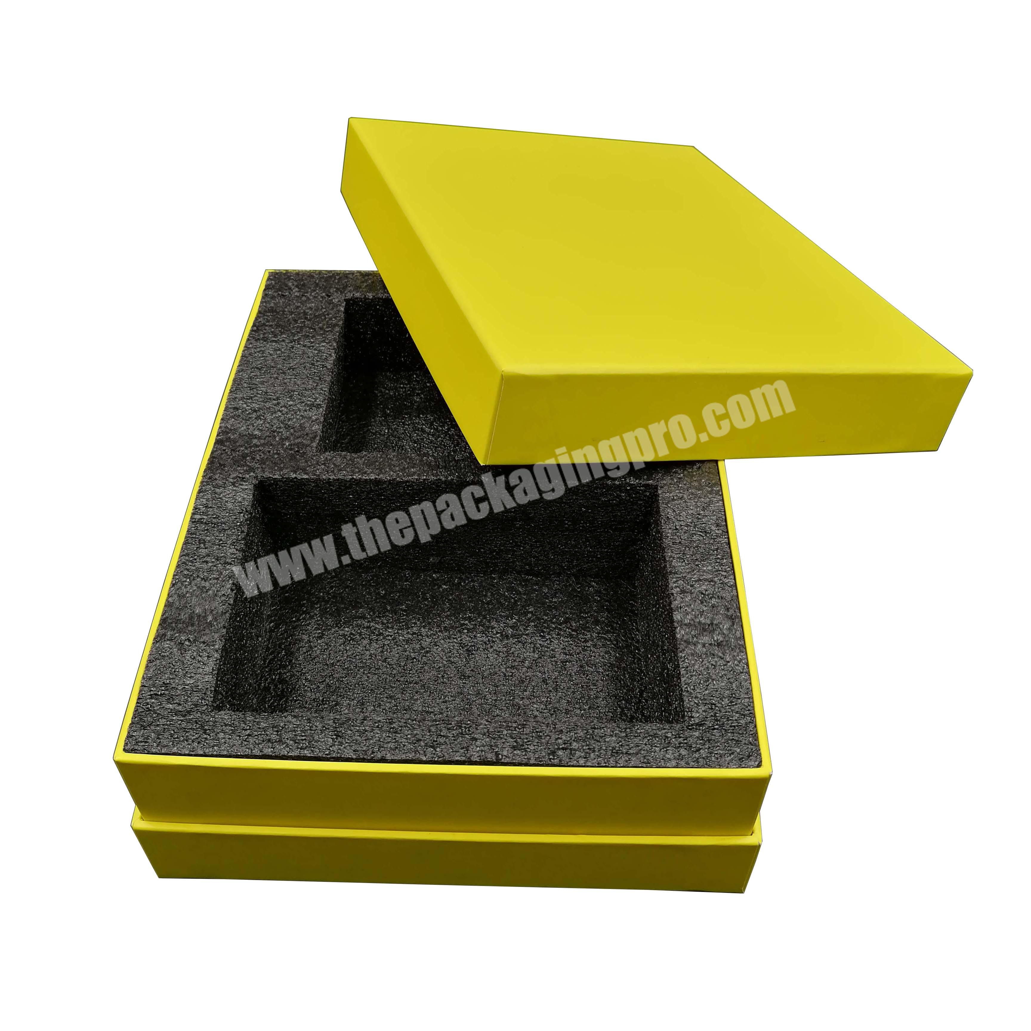 Color custom boxes with black EPE foam inside for packing