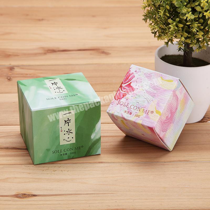 Colorful Printed Custom Size Cosmetic Emulsion Square boxes