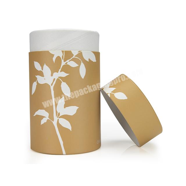 Competitive Price Small Round Trade Square Tea Packaging Orange Cylinder Cardboard Paper Tube Cylinder Box