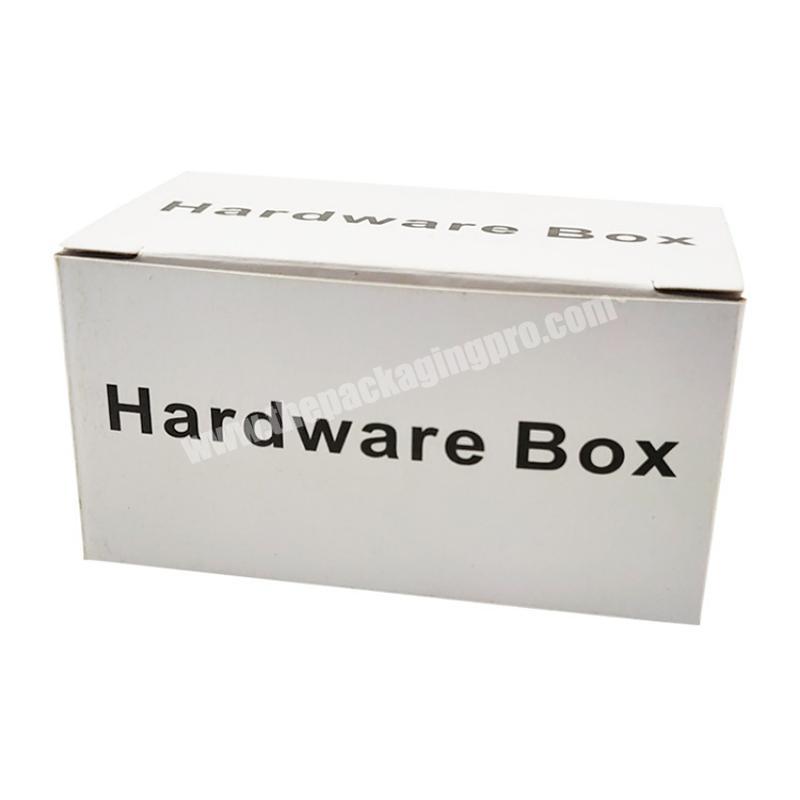 Corrugated paper rectangular packing small white box hardware moving packaging box