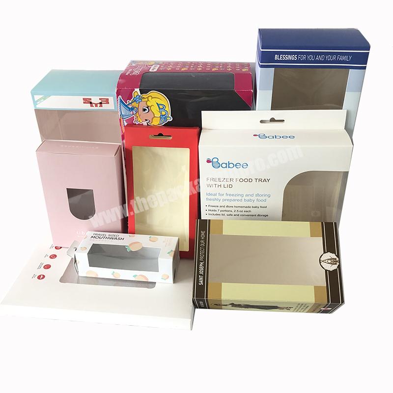 Craft Cardboard Fatima Foldable Box Wholesale Paper Packaging Doll Toy Gift Box With Clear Window