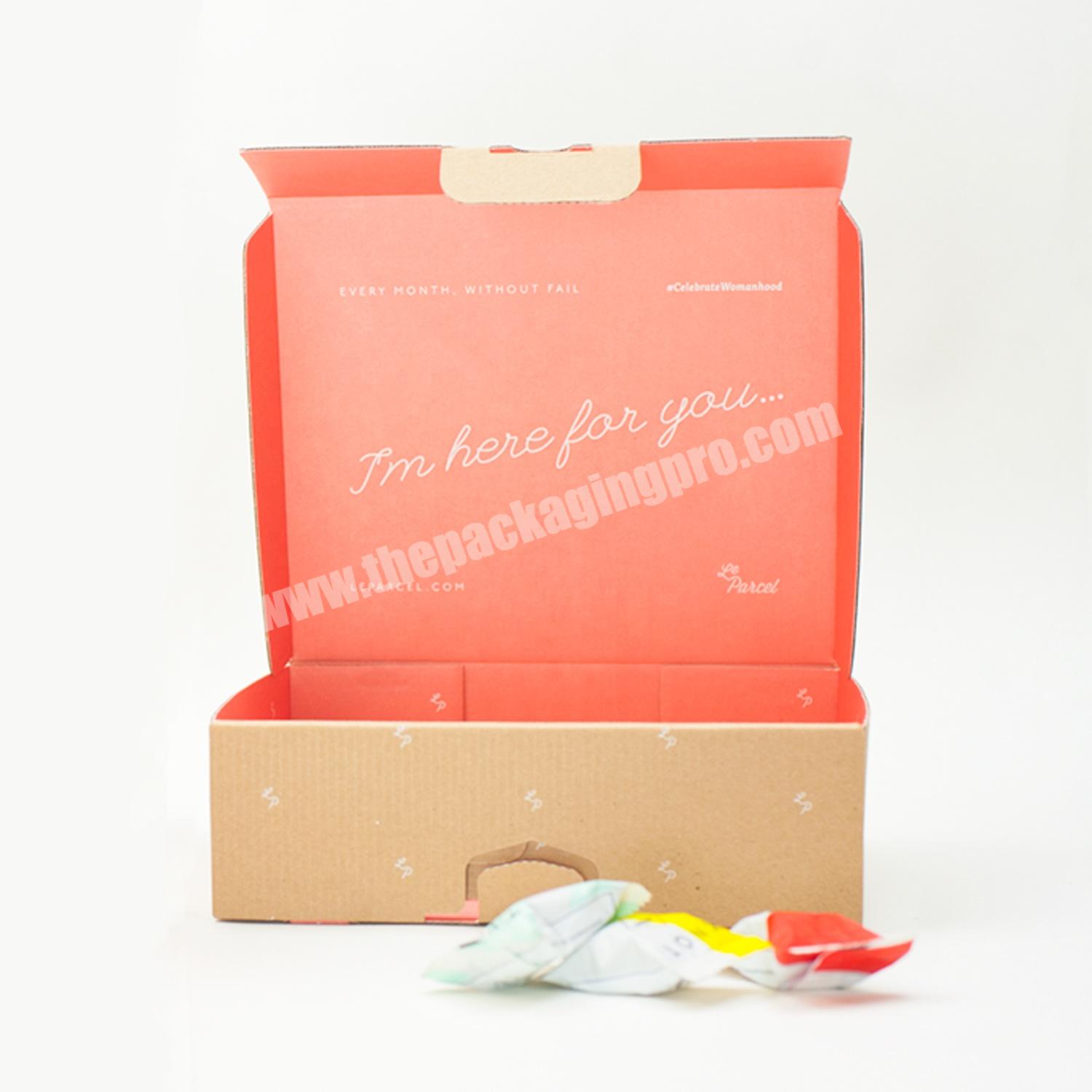 Custom Attractive Price Hot Sale Portable Paper Packaging Pink Corrugated Clothing Mailer Box
