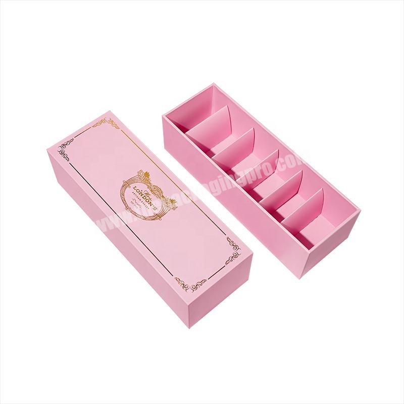 Custom Beautiful 6pcs Macarons Packaging Gift Box Top Lid Design