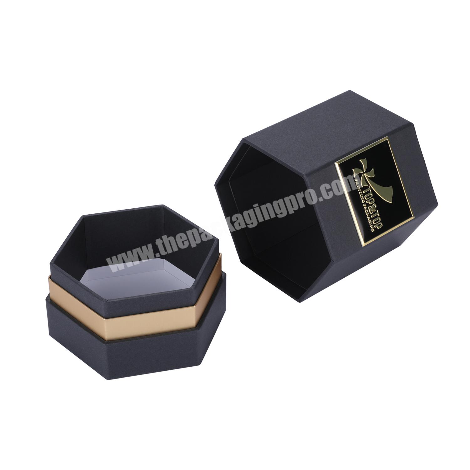 Custom Black Polygon Perfume Bottle Packaging Box Design Luxury Scent Cardboard Paper Box Wholesale